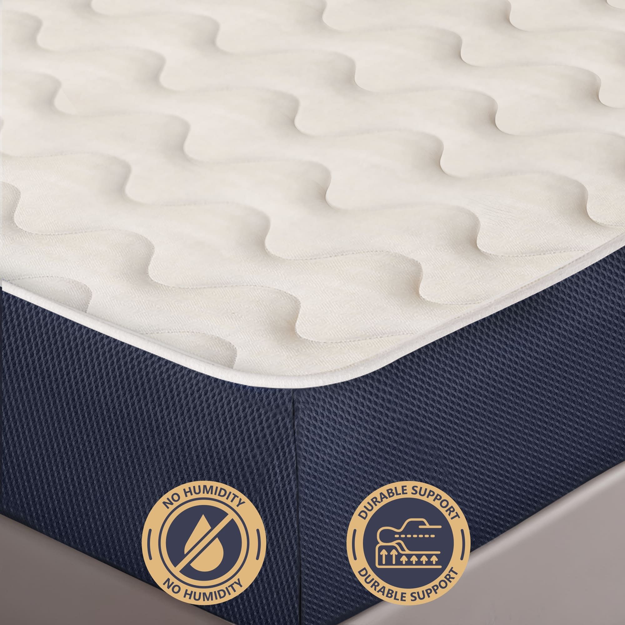 The White Stone Matras 135x190 cm van hypoallergeen Waterfoam, 30 cm