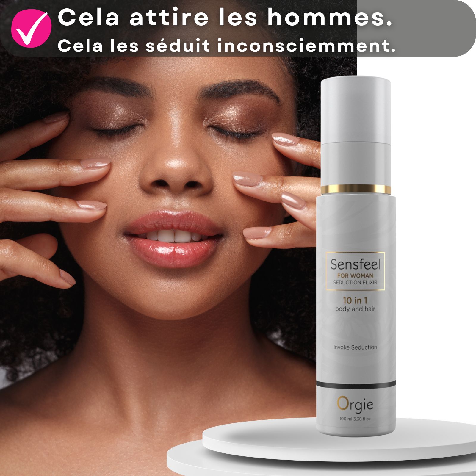 Élixir Sensfeel 100ml aux phéromones, attire les hommes.