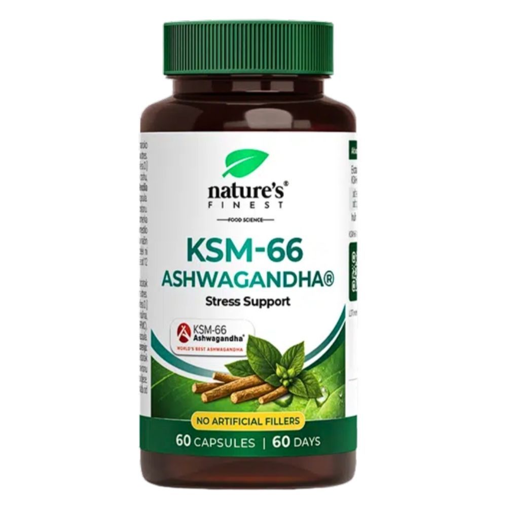 Nature's Finest KSM-66 Ashwagandha gélules pour le soutien du stress. 60 gélules.