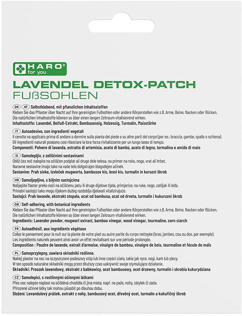 Haro Lavendel Detox Patches voor voetzolen