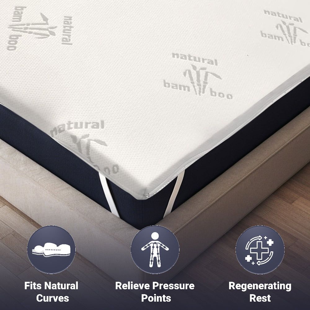 The White Stone Topper 165x195 cm van Natuurrubber, Afneembaar 5 cm