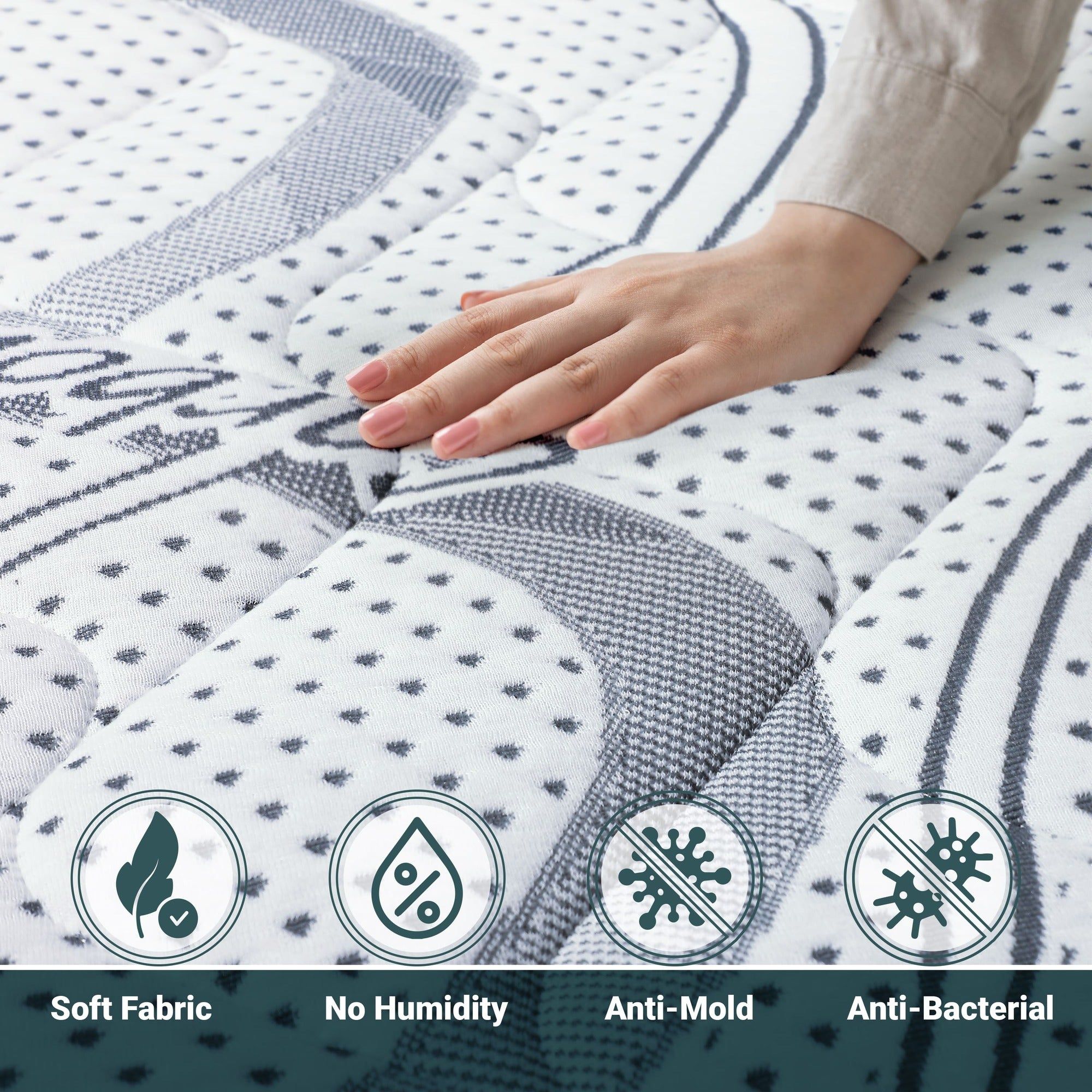 The White Stone Orthopedisch Matras 150x190 cm Medium Stevigheid | Hoogte 16 cm