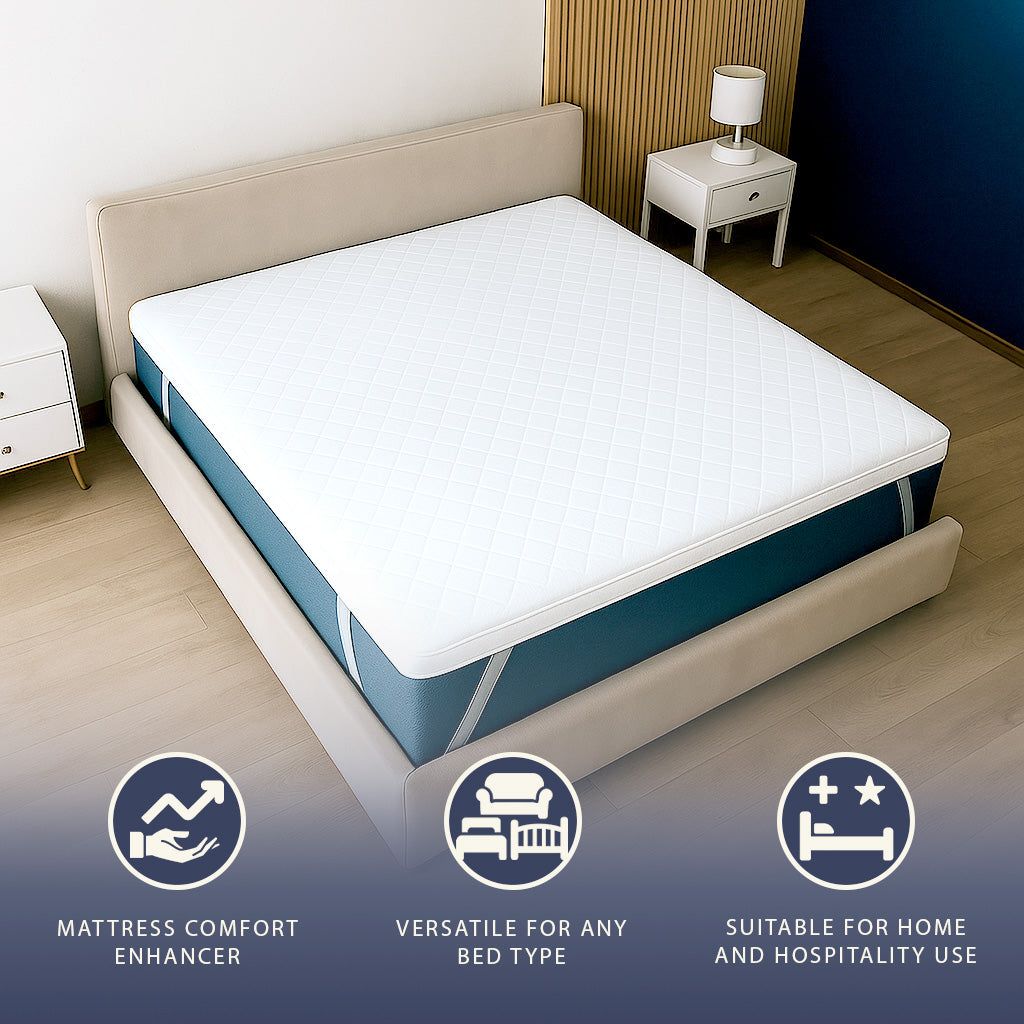 The White Stone Matrastopper 180x200 van Memory Foam met 9 Gedifferentieerde Zones | Hoogte 5 cm