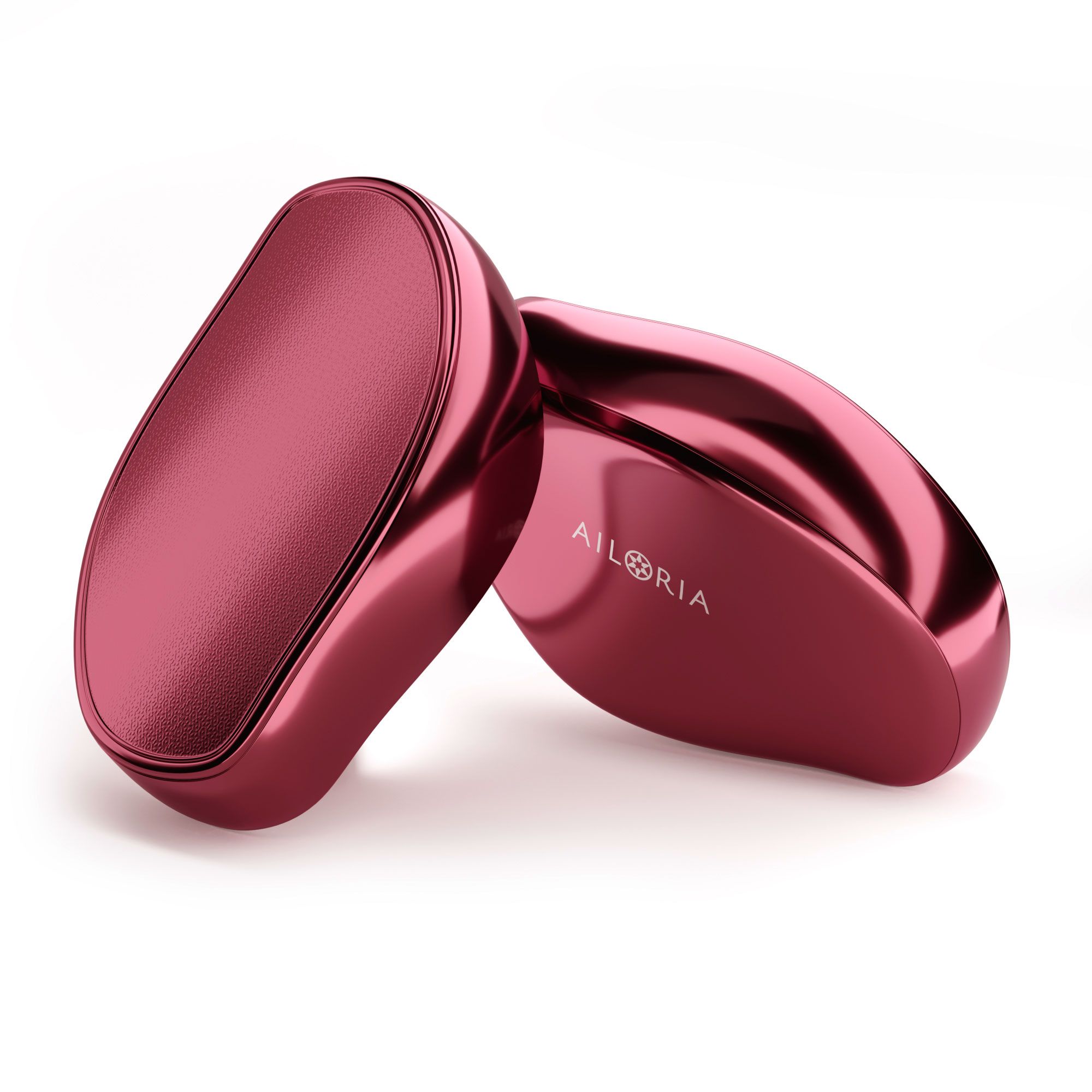 Deux appareils ovales rouges. Inscription AILORIA sur l'un. Surface brillante.
