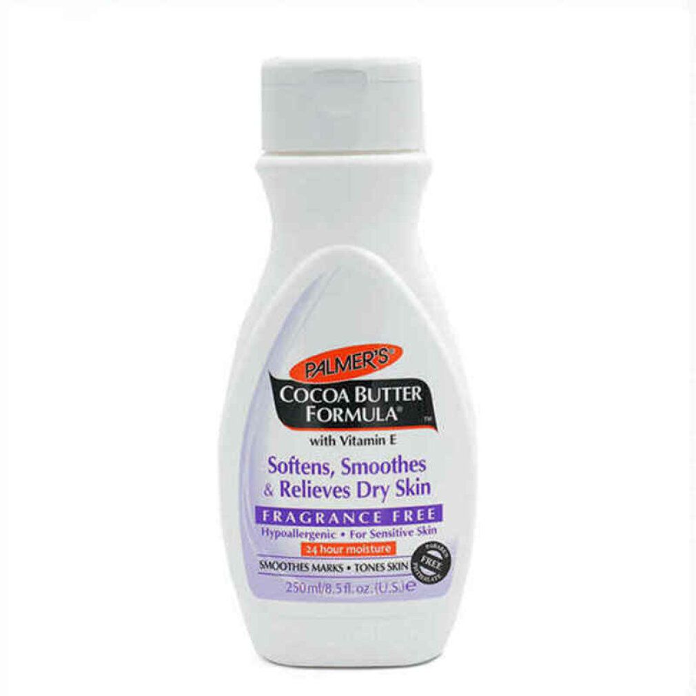 Fles Palmer's Cacaobutter Formule, 250ml. Voor droge huid, geurvrij en hypoallergeen.
