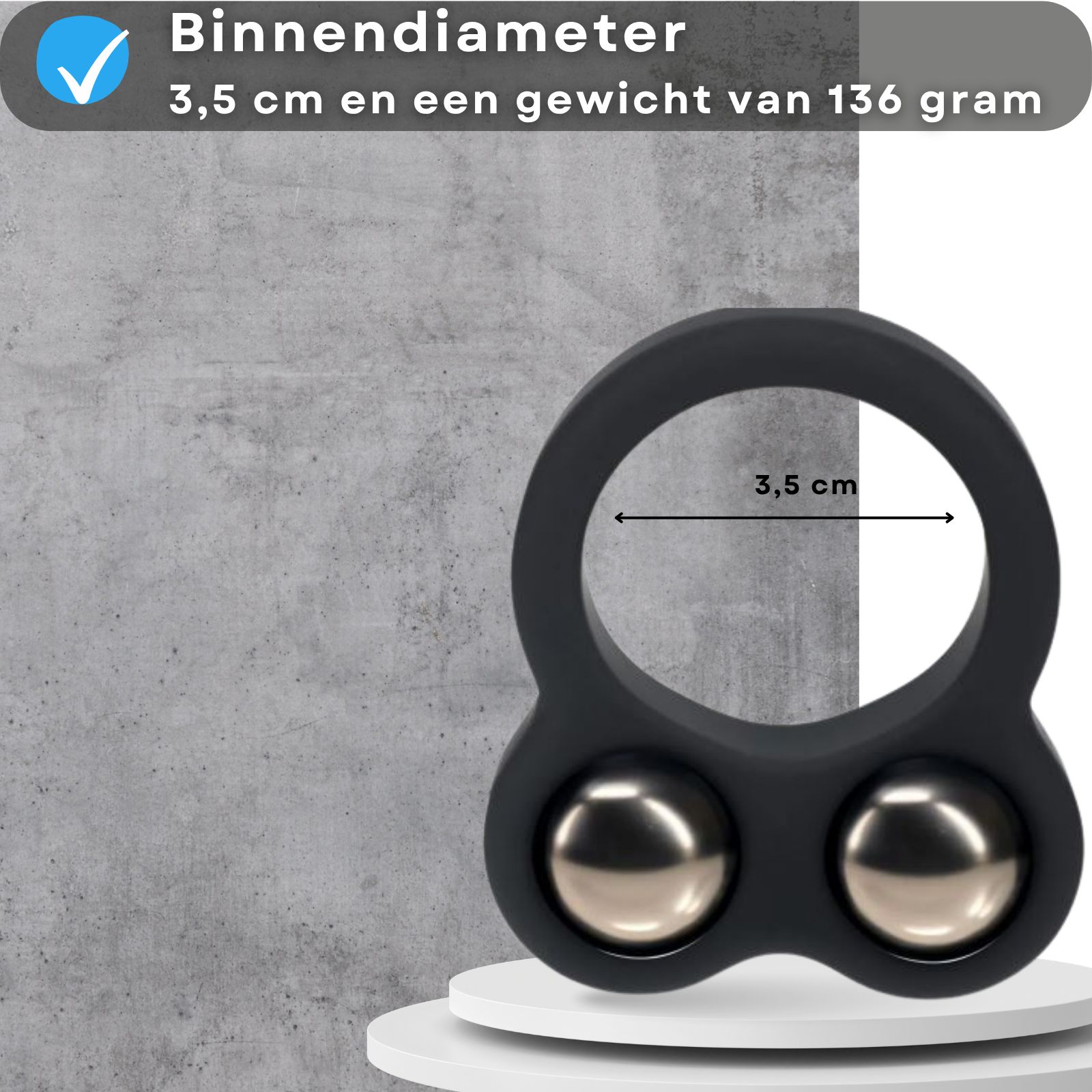 Lovelyness - Cockring met gewicht - Heavy - M