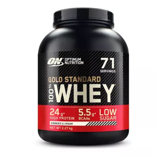 Optimum Nutrition Gold Standard 100% Whey, Cookies & Cream, 71 servings.