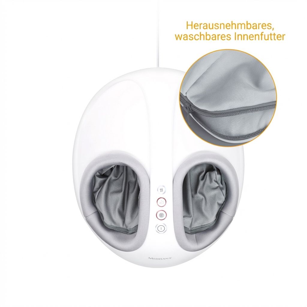 Masseur de pieds Shiatsu avec doublure intérieure amovible et lavable.