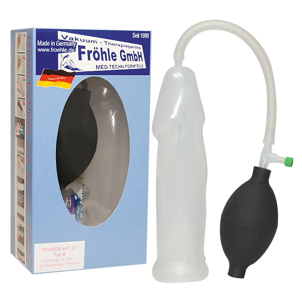 Fröhle GmbH anatomische penis pomp Type B in doos, Made in Germany.