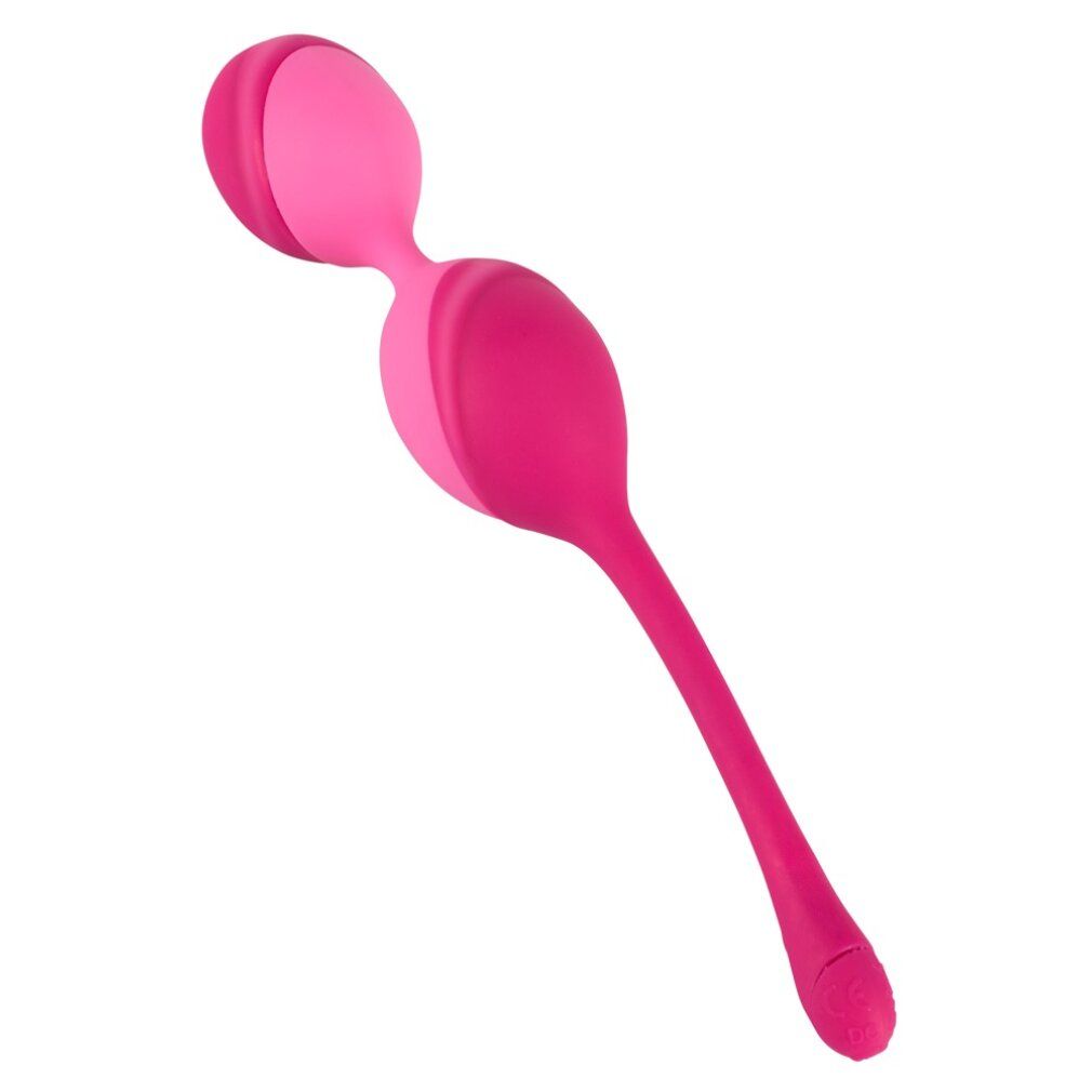 Duo de boules vibrantes roses. Produit sur fond blanc.