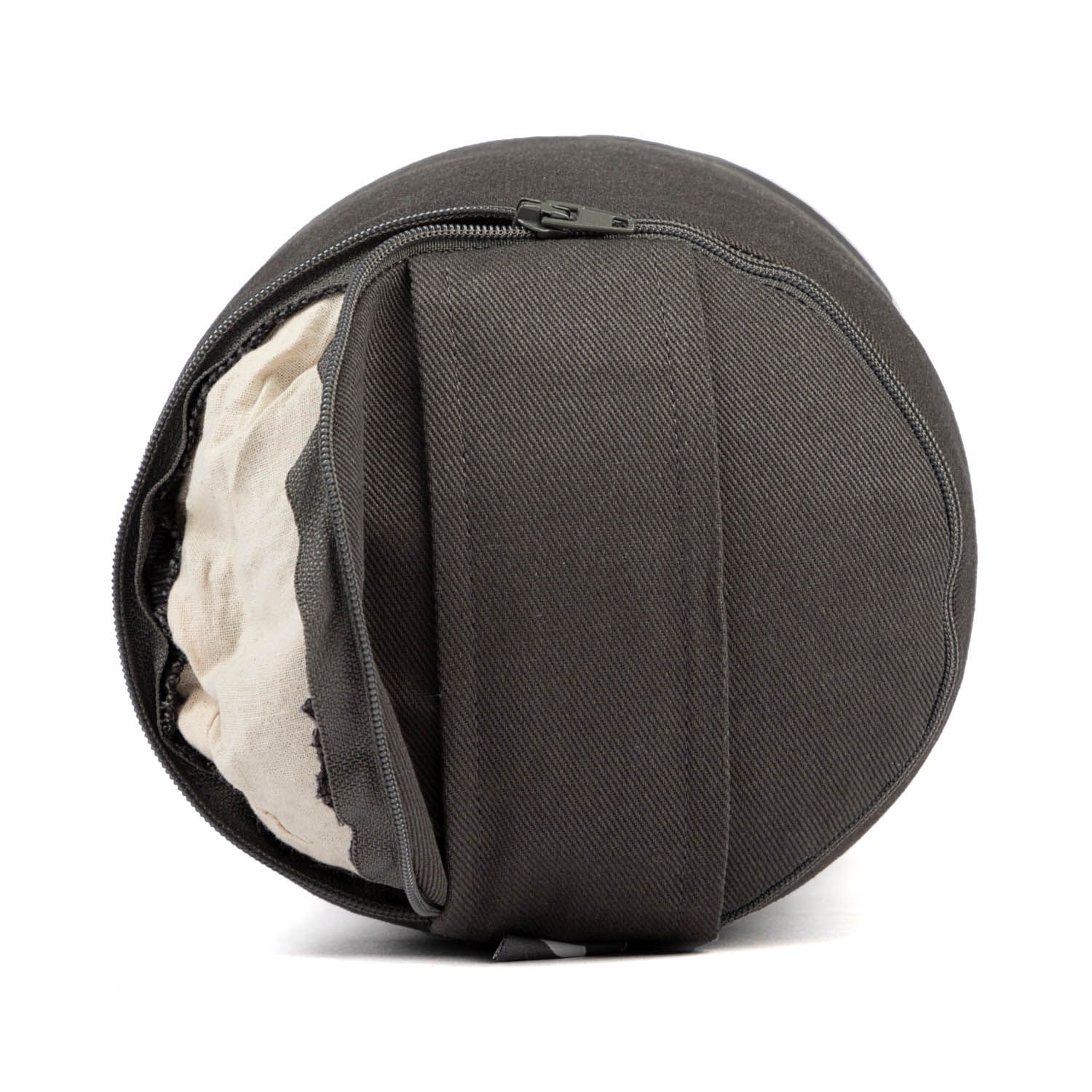 bodhi Mini-mollet de yoga (rond), rouleau pour la nuque, ECO, écales de sarrasin anthracite