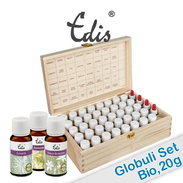 Edis 20g Bachbloesem Globuli Set in houten doos