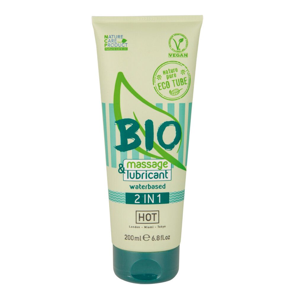 Tube de BIO Massage & Lubrifiant 2EN1, à base d'eau, HOT.