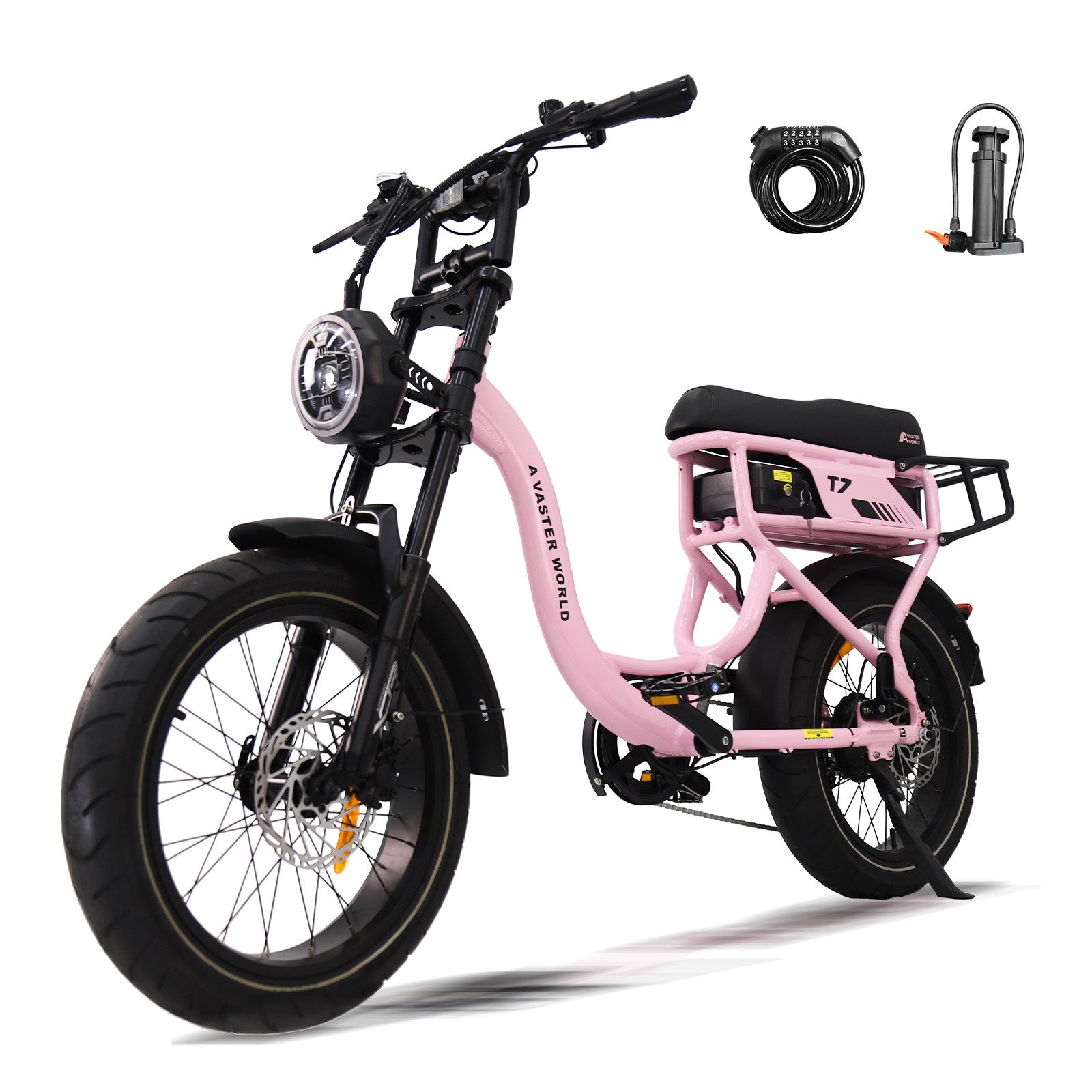 AVDL T7 Elektrische forenzenfiets met bagagedrager, 48V 18Ah accu