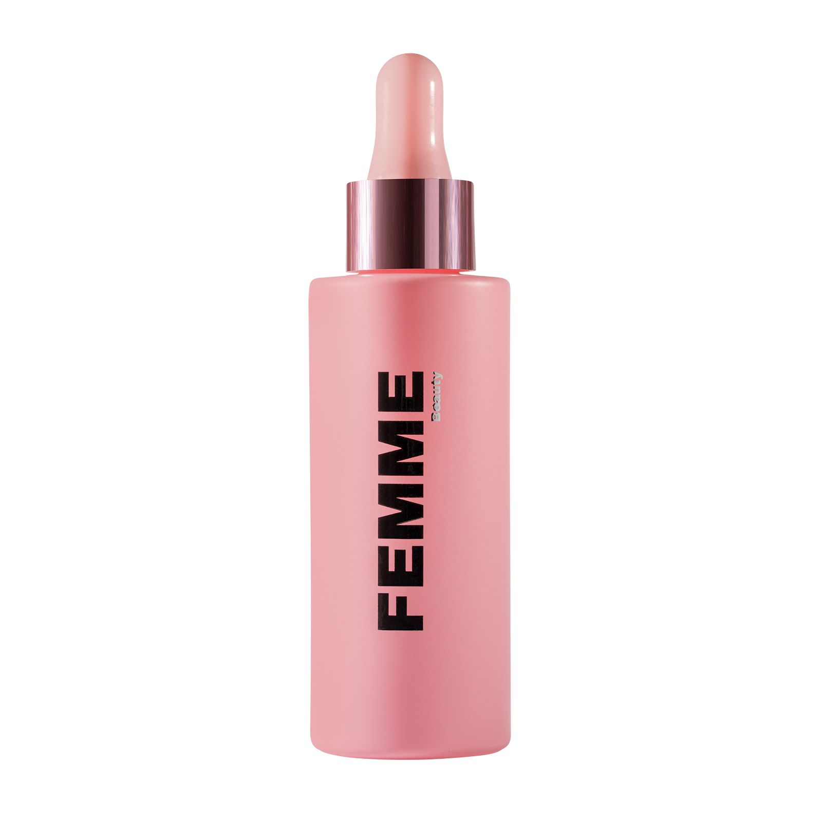 FEMME Advanced Repair Face Serum mit Propolis: Roze glazen flesje met pipet en roségouden dop.