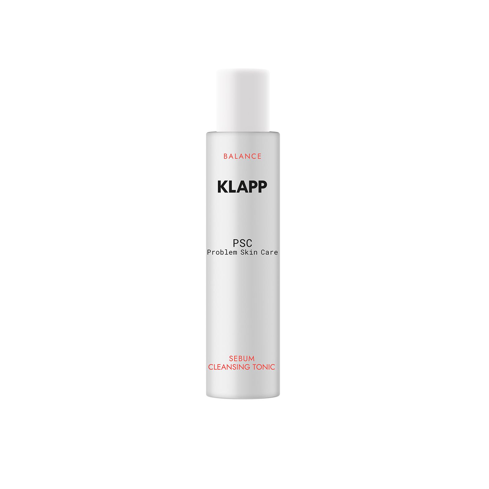 Klapp PSC Problem Skin Care Sebum Cleansing Tonic. Witte fles, witte dop. 125 ml.