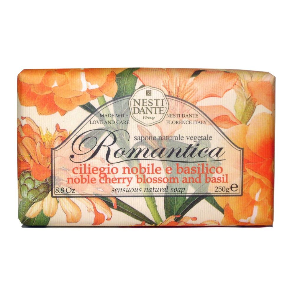 Nesti Dante Romantica zeep met kersenbloesem en basilicum, 250g.