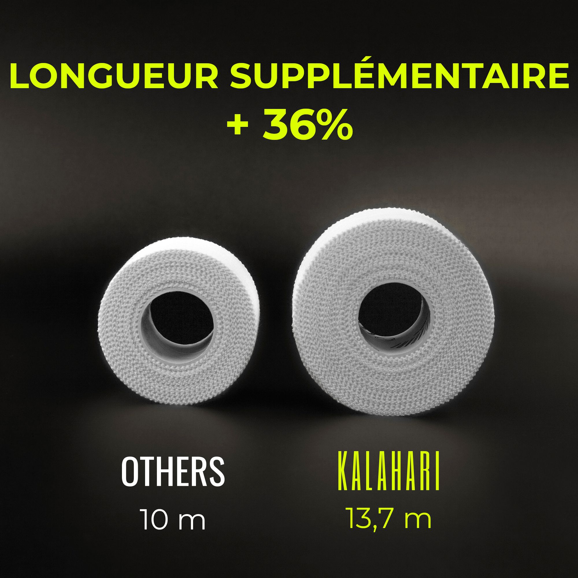 Un rouleau de ruban de sport blanc avec des icônes pour une forte tenue, une résistance à la sueur et une longue durée.