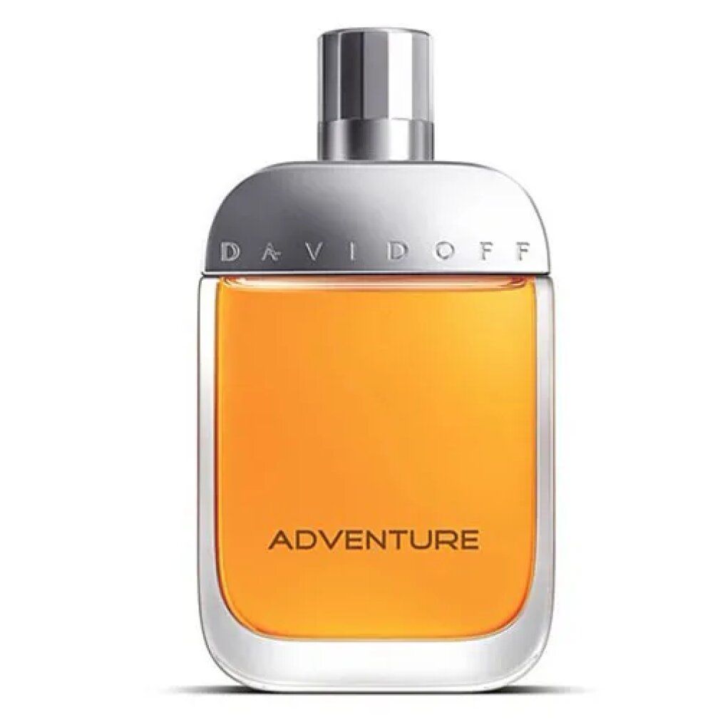 Flacon Davidoff Adventure Eau de Toilette avec bouchon argenté.