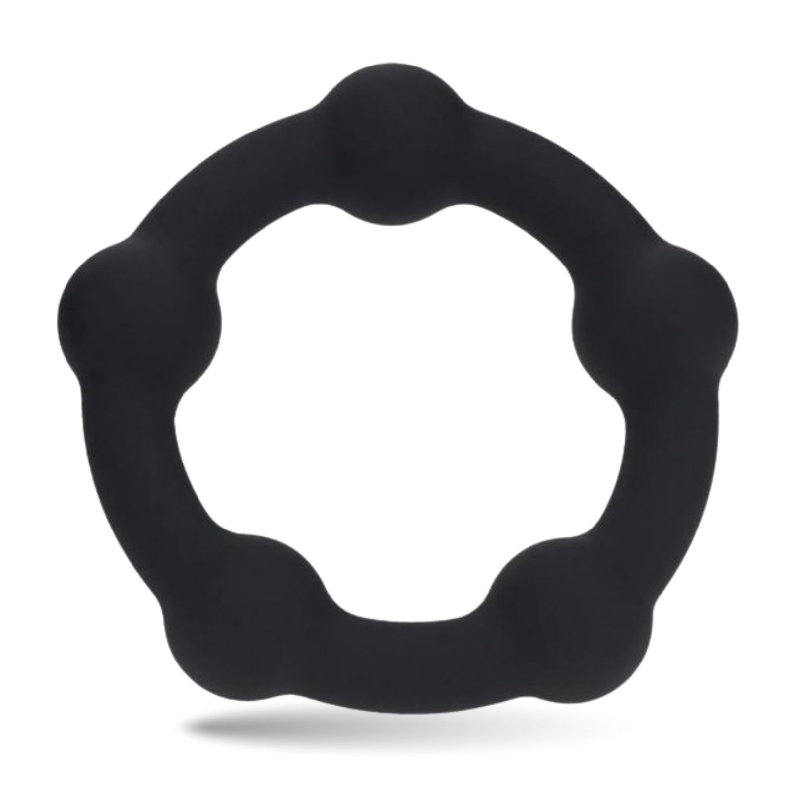 Lovelyness - Anneau pénien en silicone avec billes en acier, taille M
