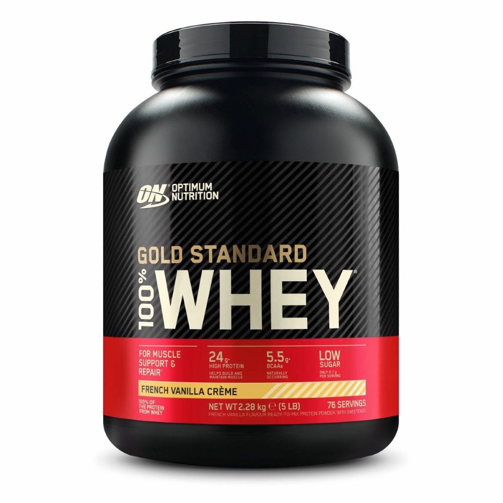 Optimum Nutrition Gold Standard 100% Whey, French Vanilla Crème, 76 servings.