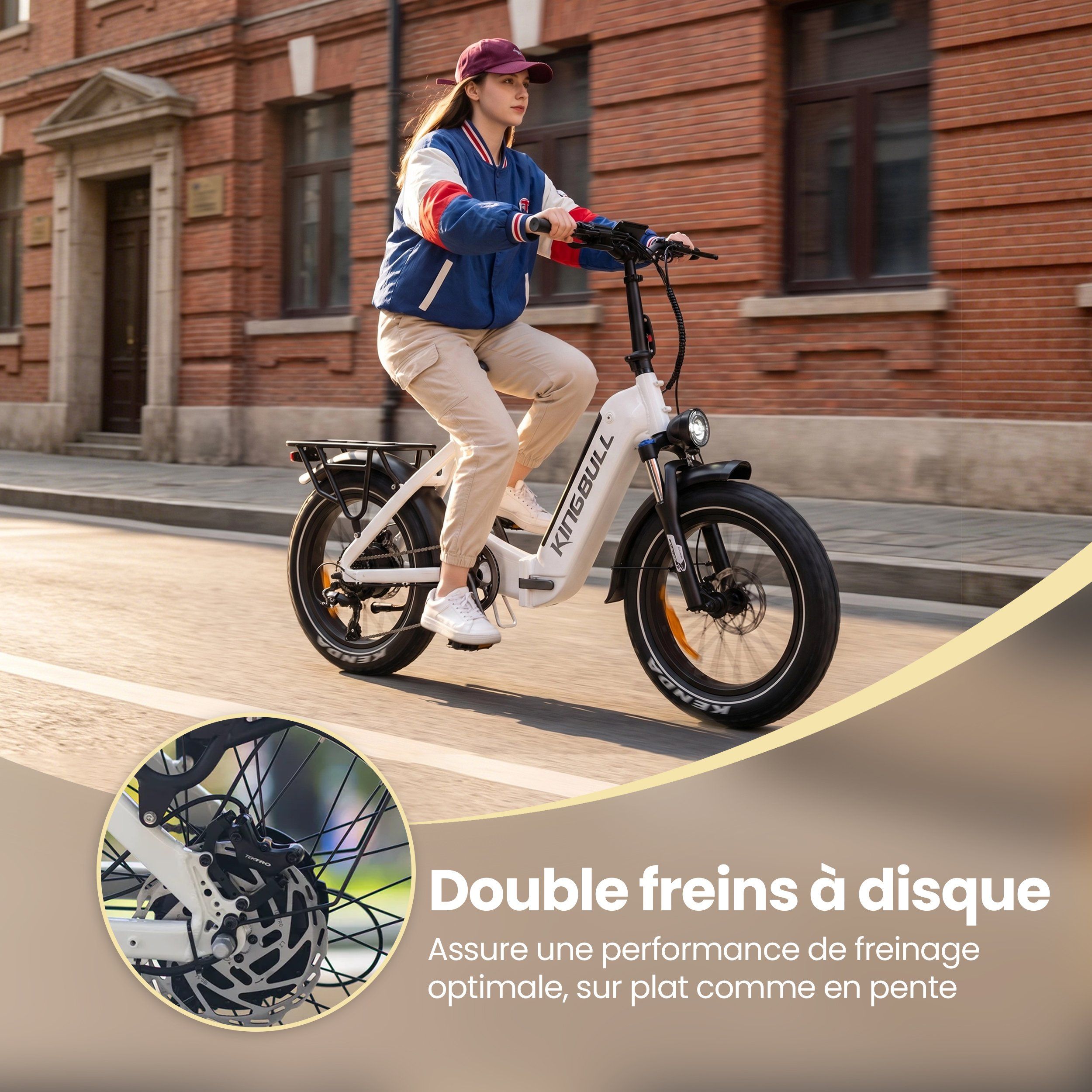 KINGBULL VERVE Vélo électrique, batterie amovible 48 V 20 Ah, Shimano 8 vitesses