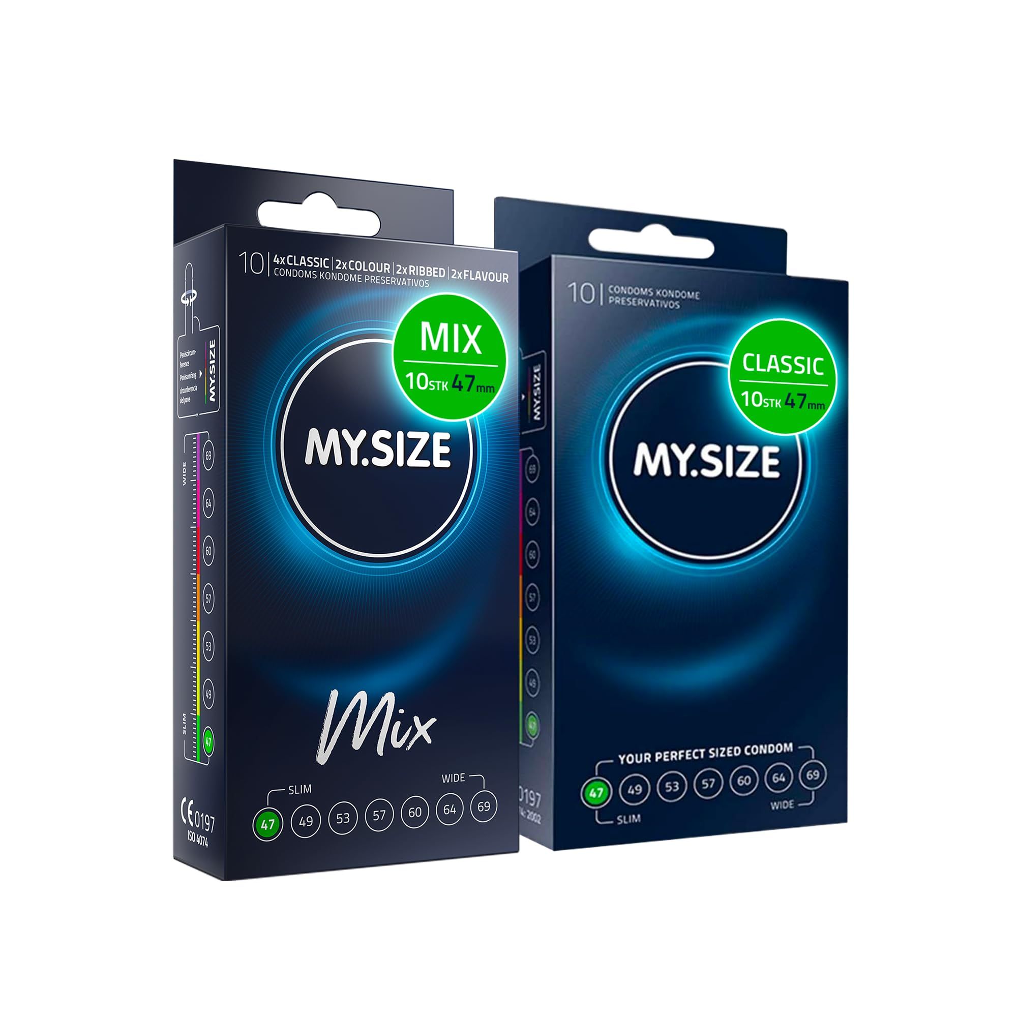 MY.SIZE Mix Préservatif Set Taille 1 47mm