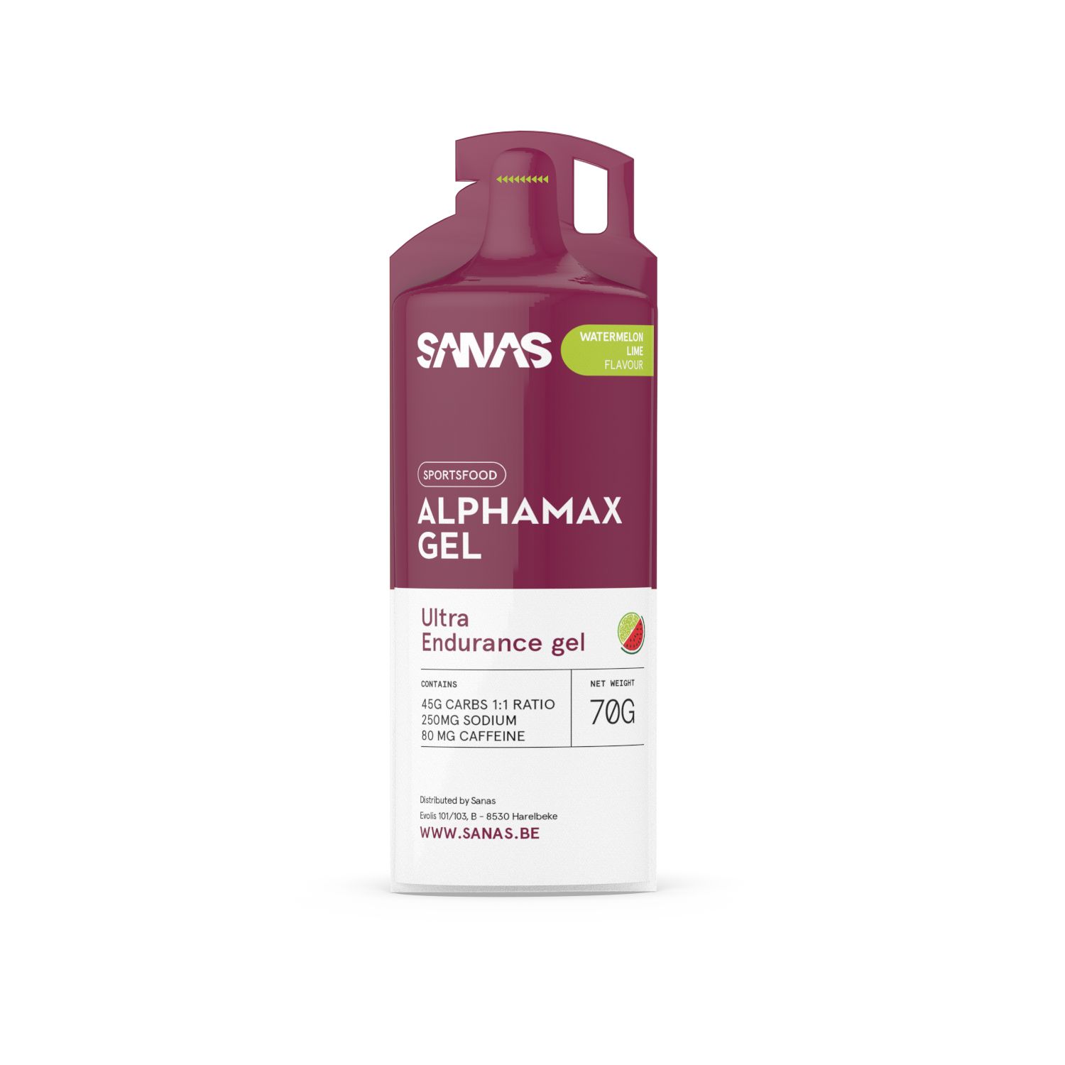 Sanas Alphamax gel Watermelon/lime+cafeïne