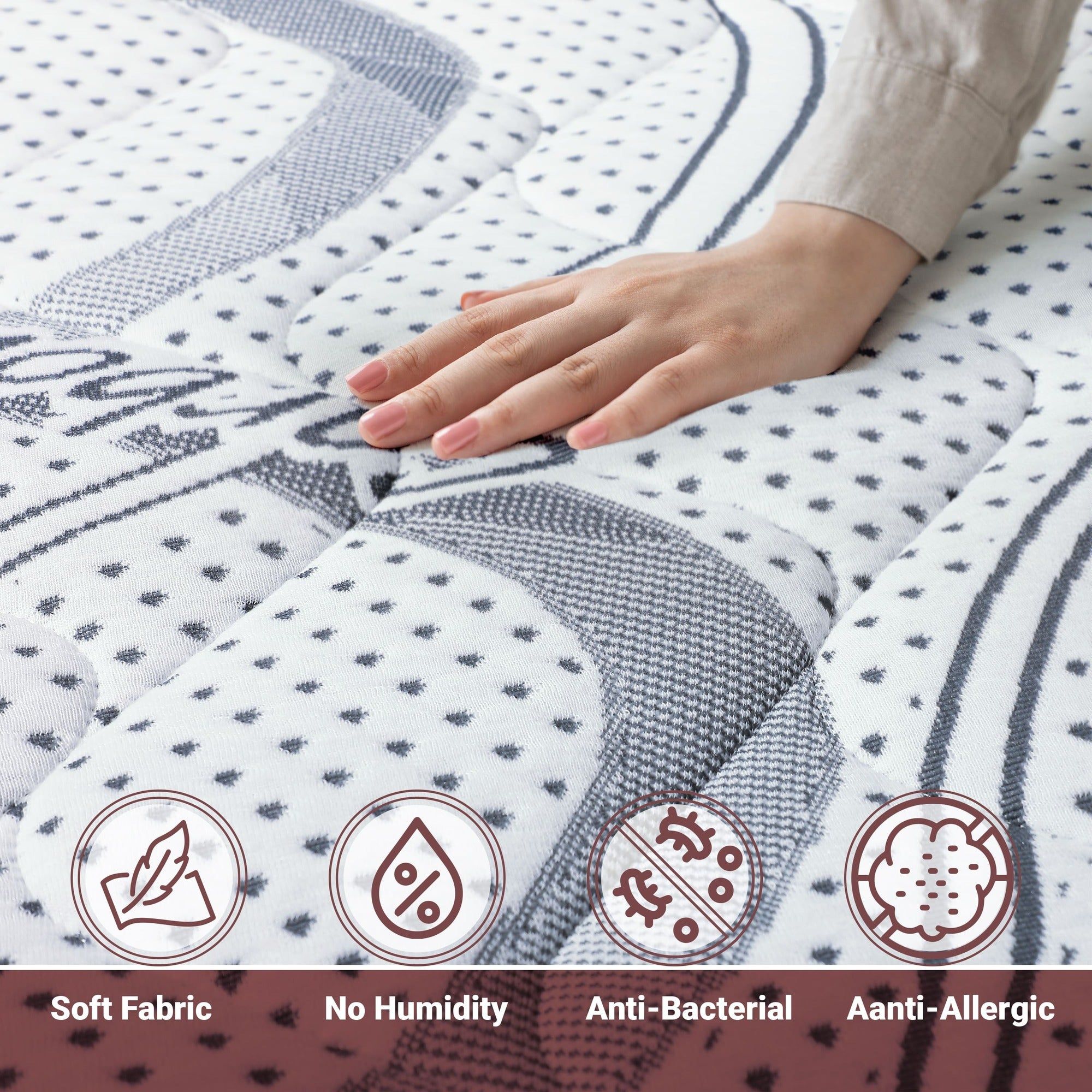 The White Stone Traagschuim Matras 120x190 cm Hoogte 27 cm | Hypoallergeen en Ademend Tijk