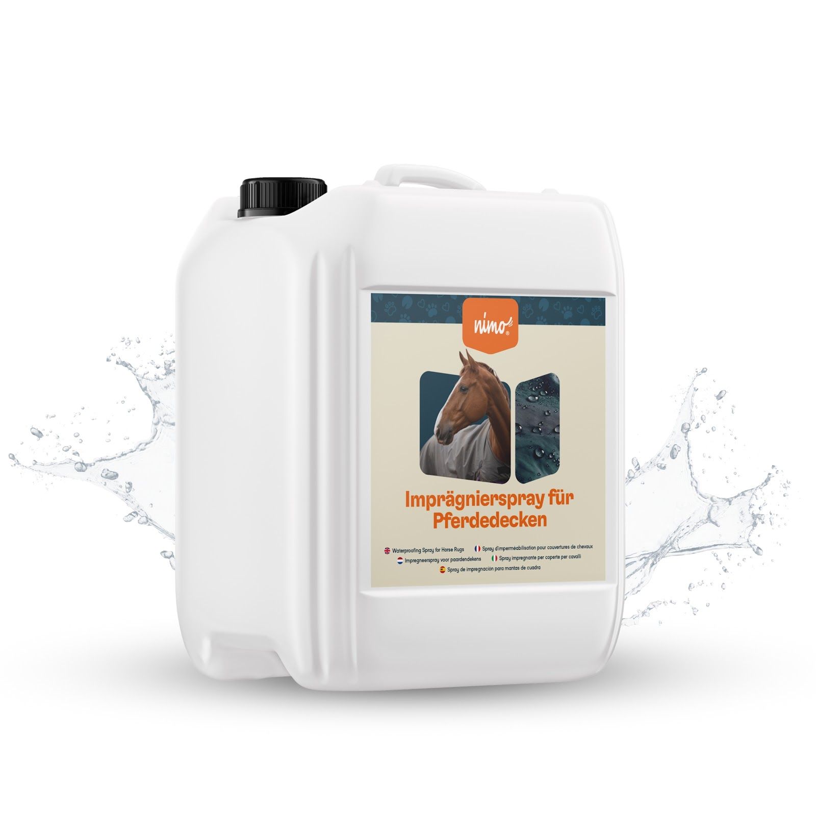 nimo® impregneerspray voor paardendekens • afdichtmiddel om te beschermen tegen vocht & vuil