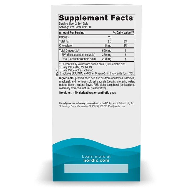 Nordic Naturals Oméga-3 690 mg - Délicieux goût citron