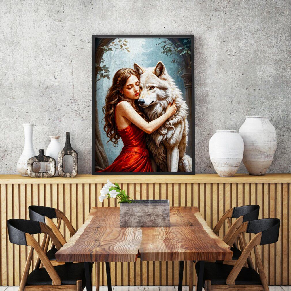 enjoy Puzzel Dame en de Wolf 1000 delen