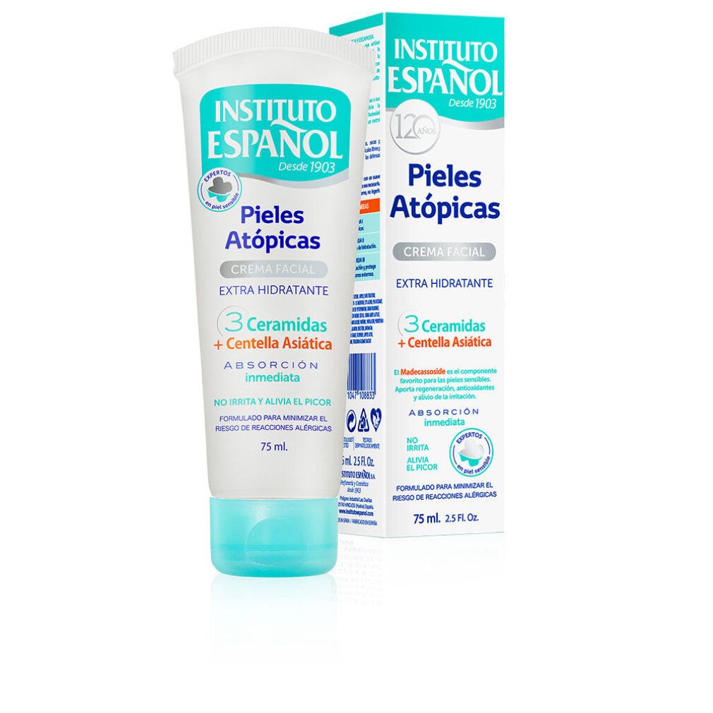 Crème Visage Atopique : Tube et boîte avec 3 Céramides et Centella Asiatica.