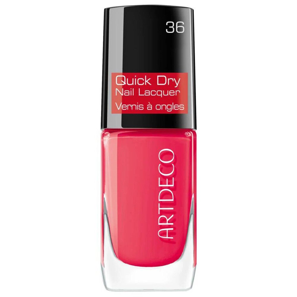 Artdeco Quick Dry Nagellak in Pink Passion, flesje met zwarte dop en rood etiket.