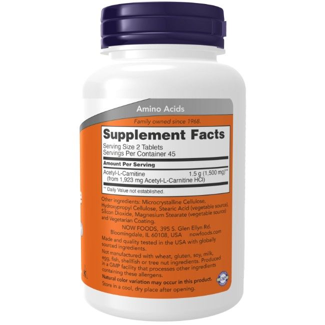 Now Foods Acétyl-L-carnitine 750 mg