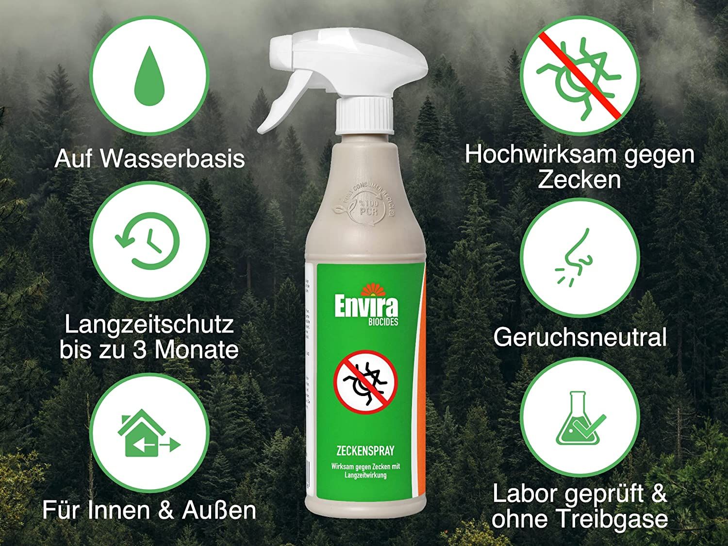 Envira Spray Anti-Tiques avec Recharge