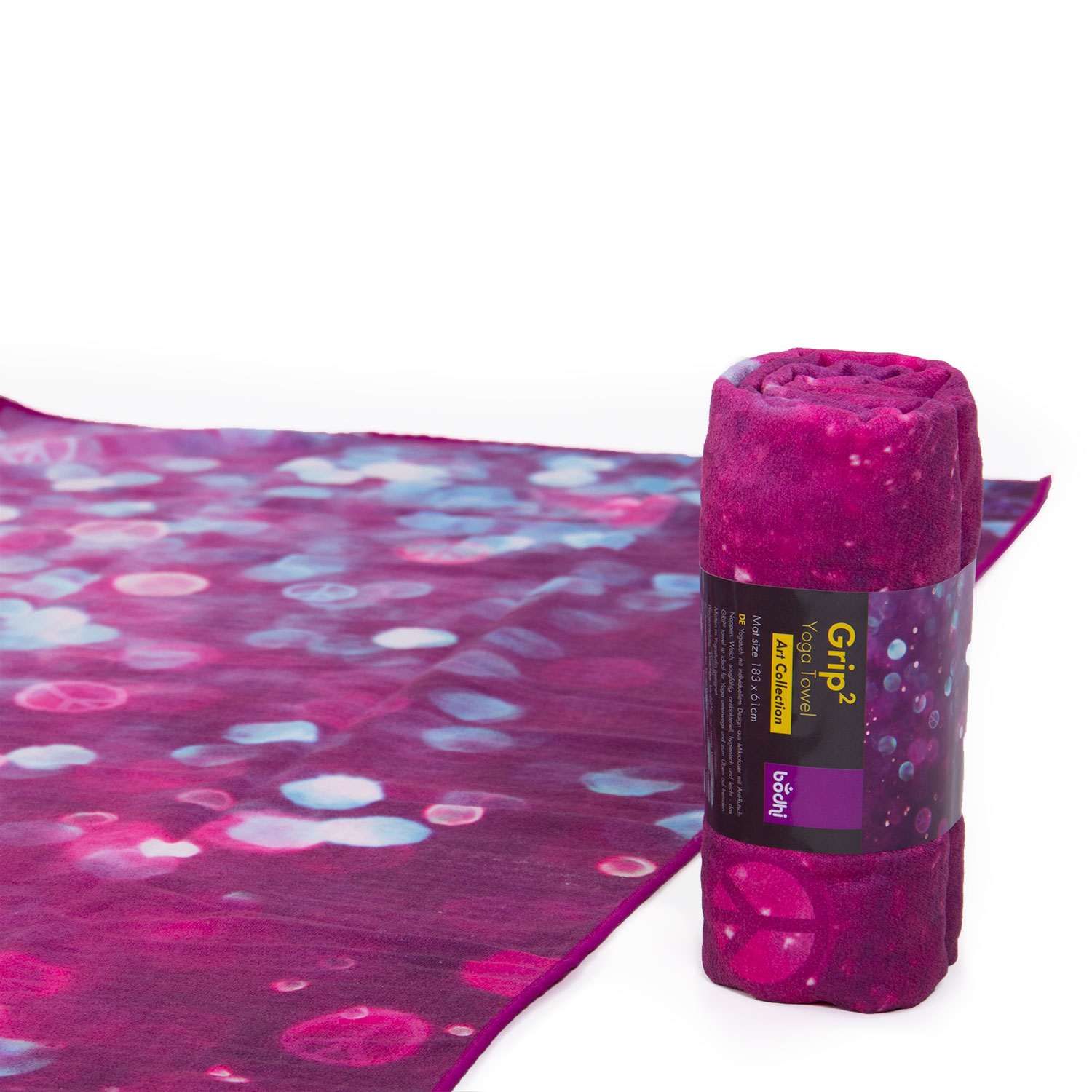 bodhi GRIP² Yoga Handdoek Art Collection, aubergine