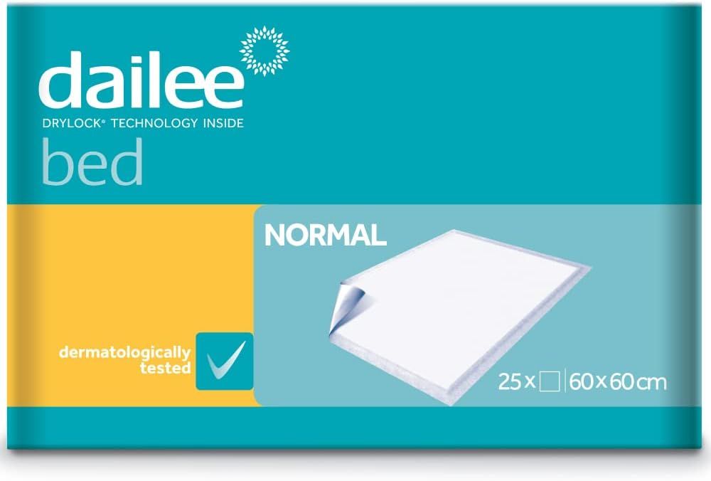 Alèse Dailee Bed, Normal, 25 unités. Emballage avec image du produit et logo.