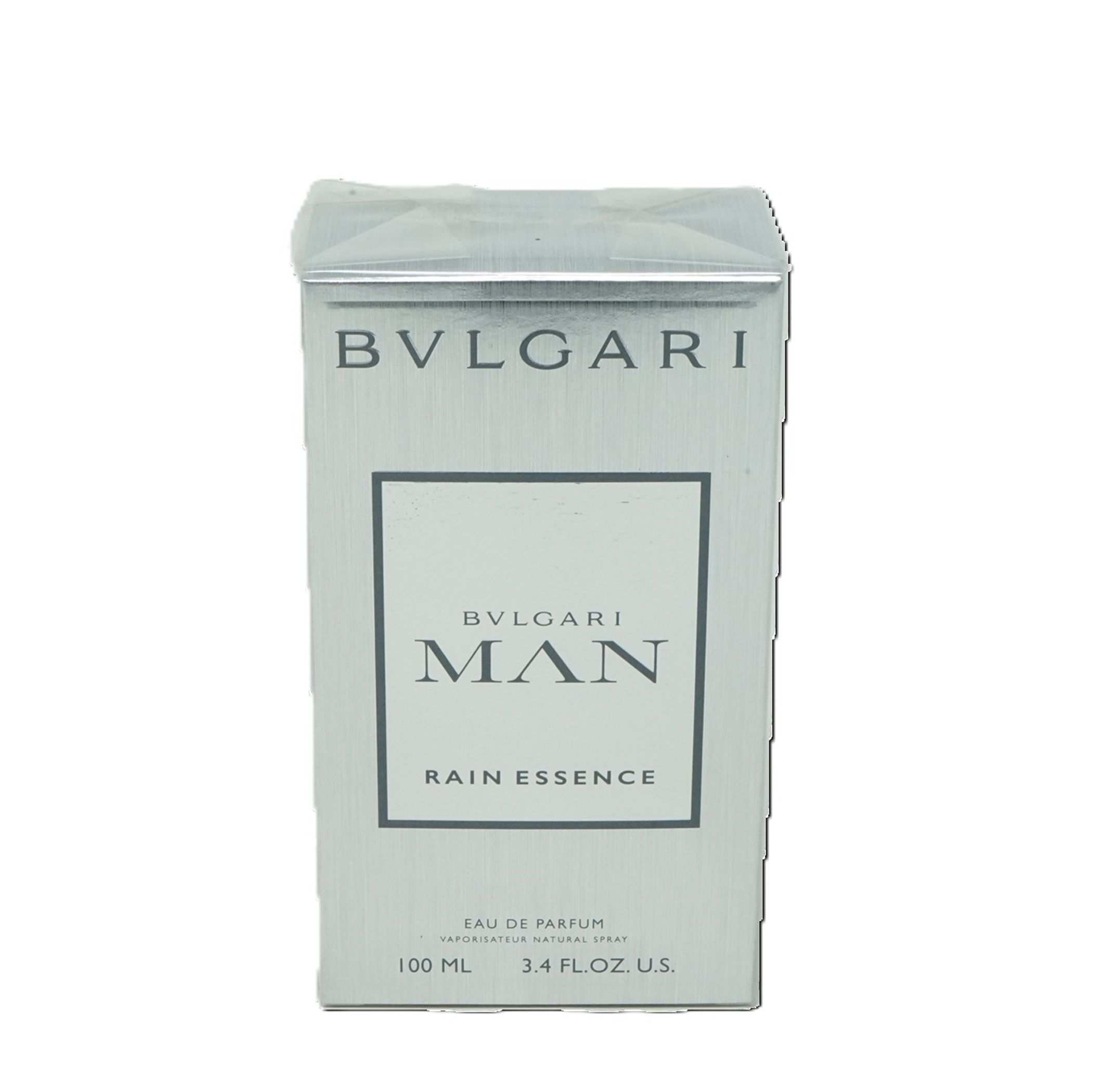 Emballage du spray Bvlgari Man Rain Essence Eau de Parfum.