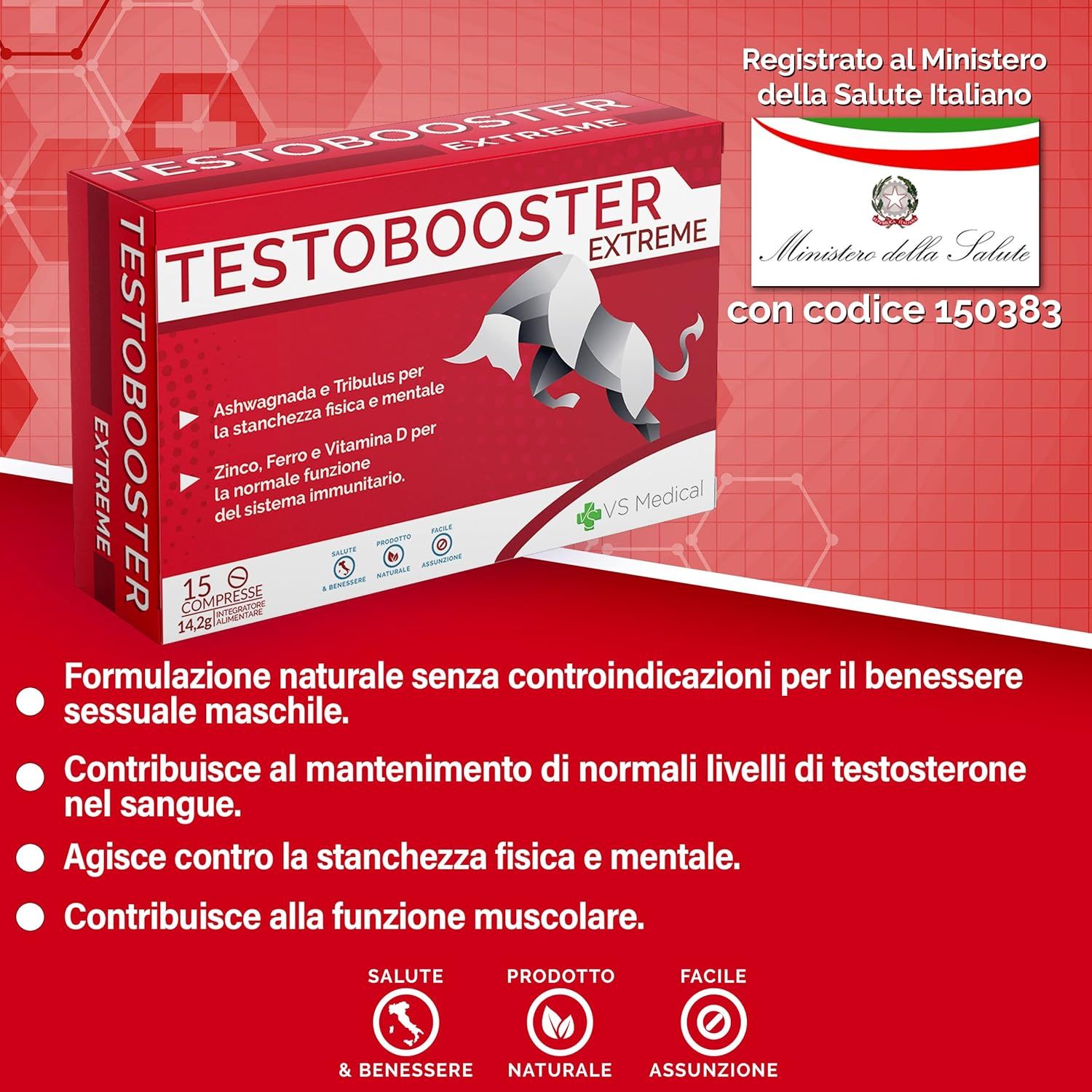 Vitastrong Testobooster Extreme -  tonus & mannelijke vitaliteit