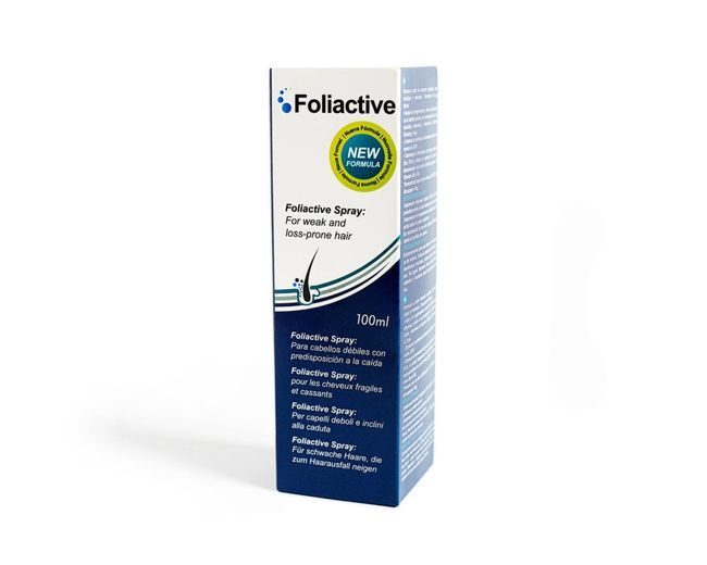 Foliactive Spray fles en verpakking, 100ml, "New Formula" zegel.