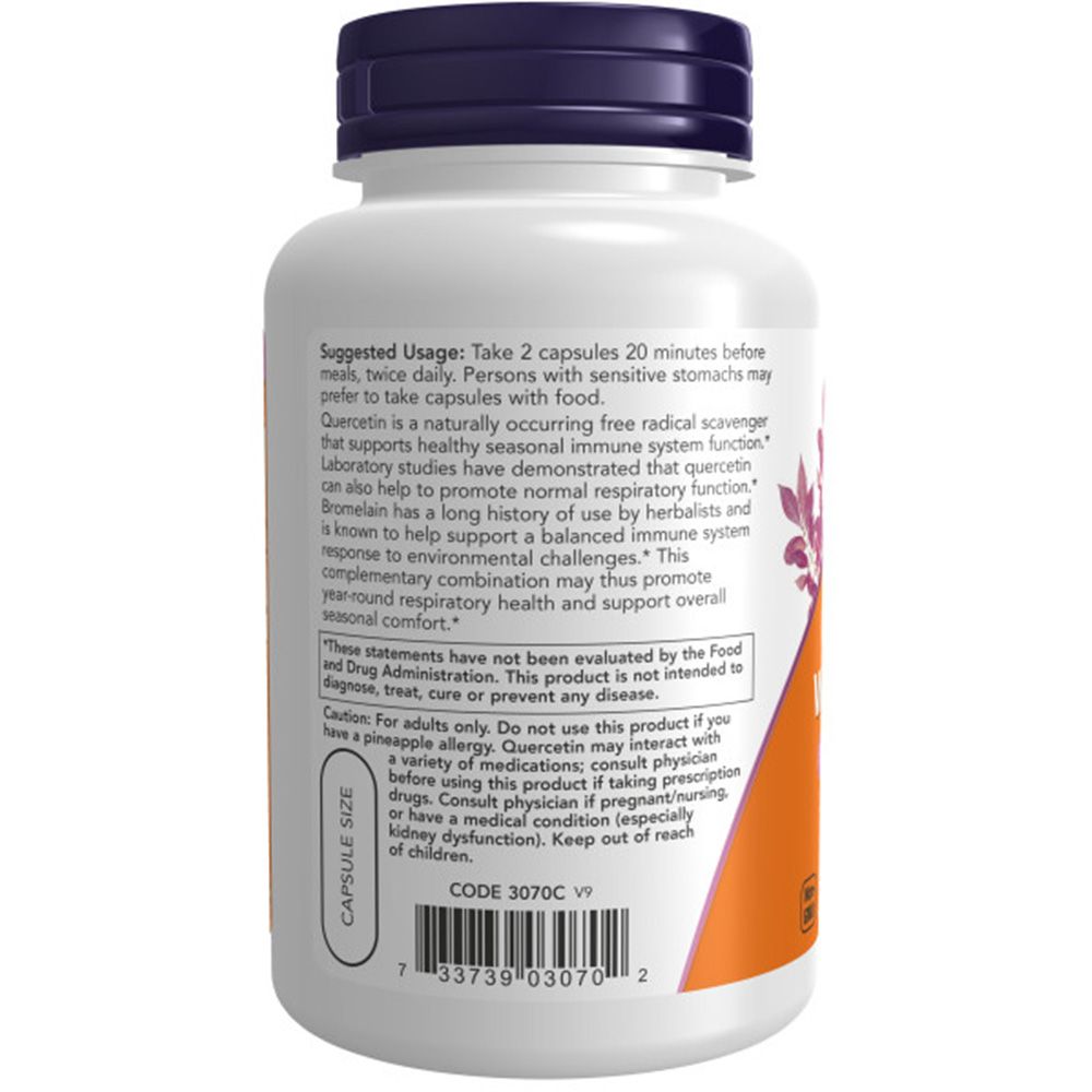 Vue arrière d'un flacon blanc avec bouchon violet. Étiquette avec informations produit, y compris conseils d'utilisation et mises en garde.