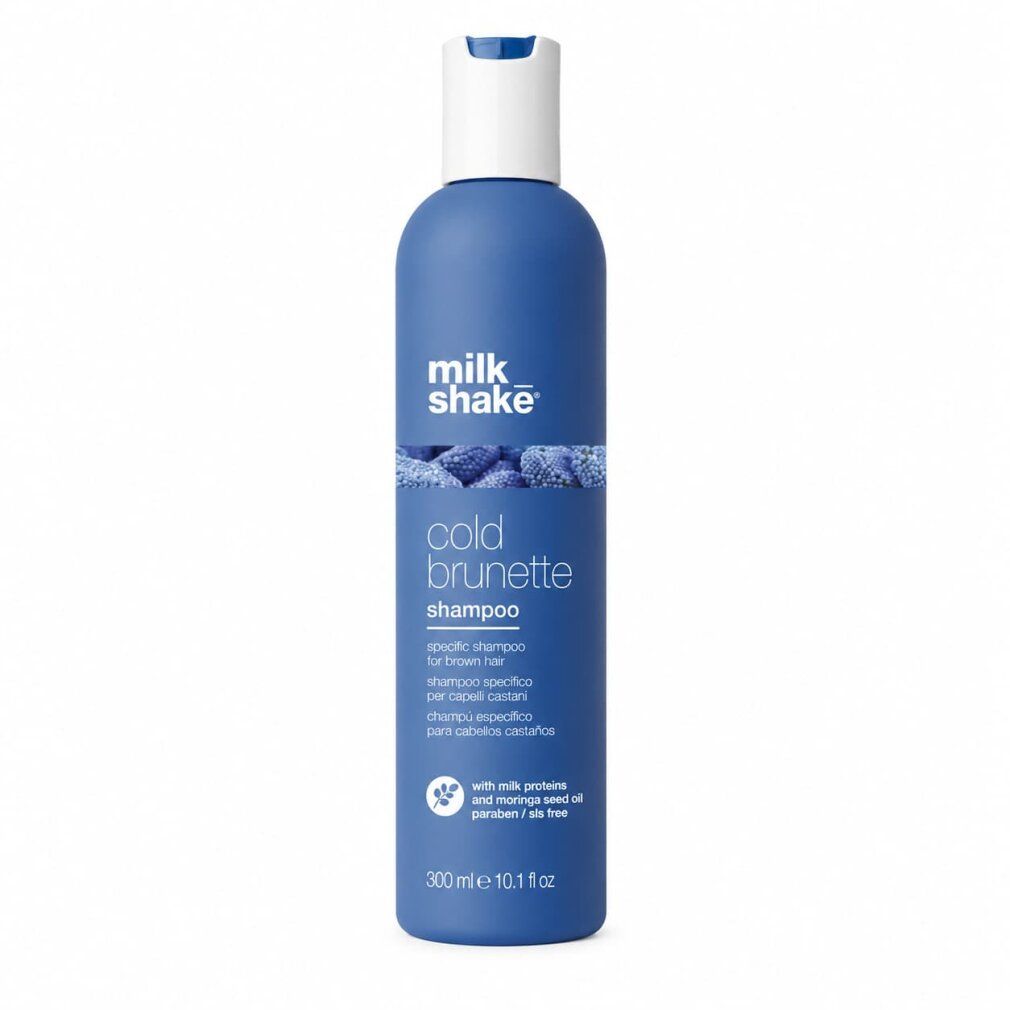 Bouteille bleue Milk_Shake Cold Brunette Shampoo, 300ml.