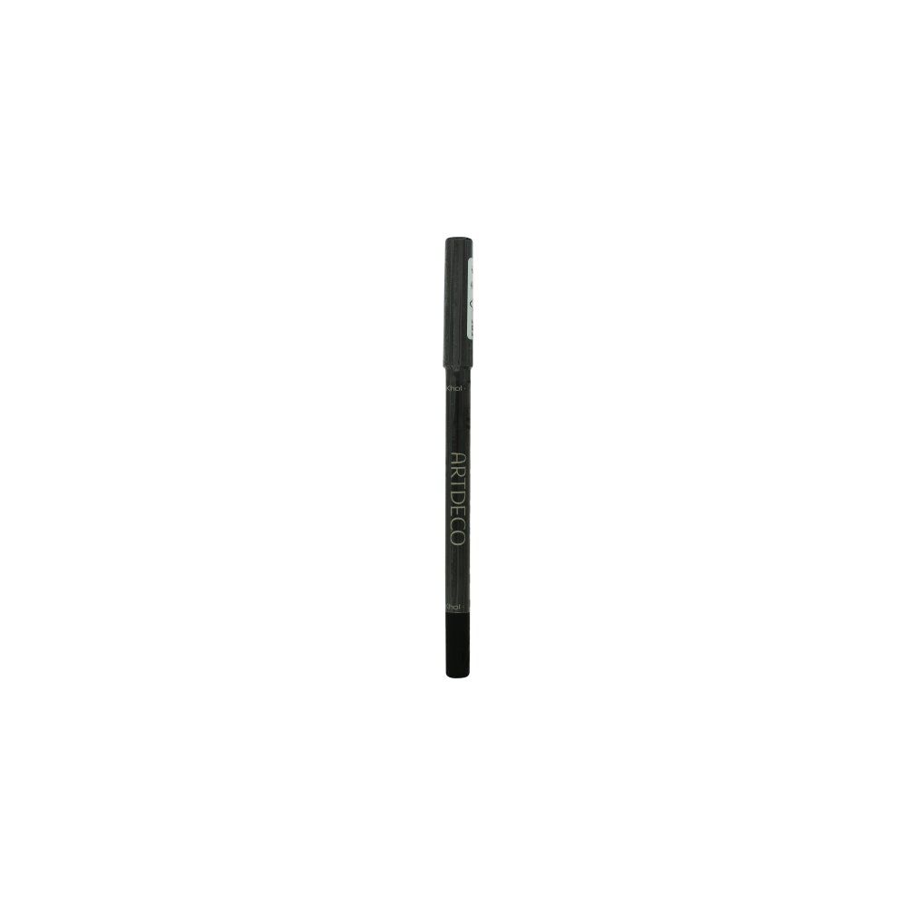 Crayon khôl noir. Inscription : ARTDECO, Khol Eye Liner long-lasting N01. Pointe et extrémité noires.