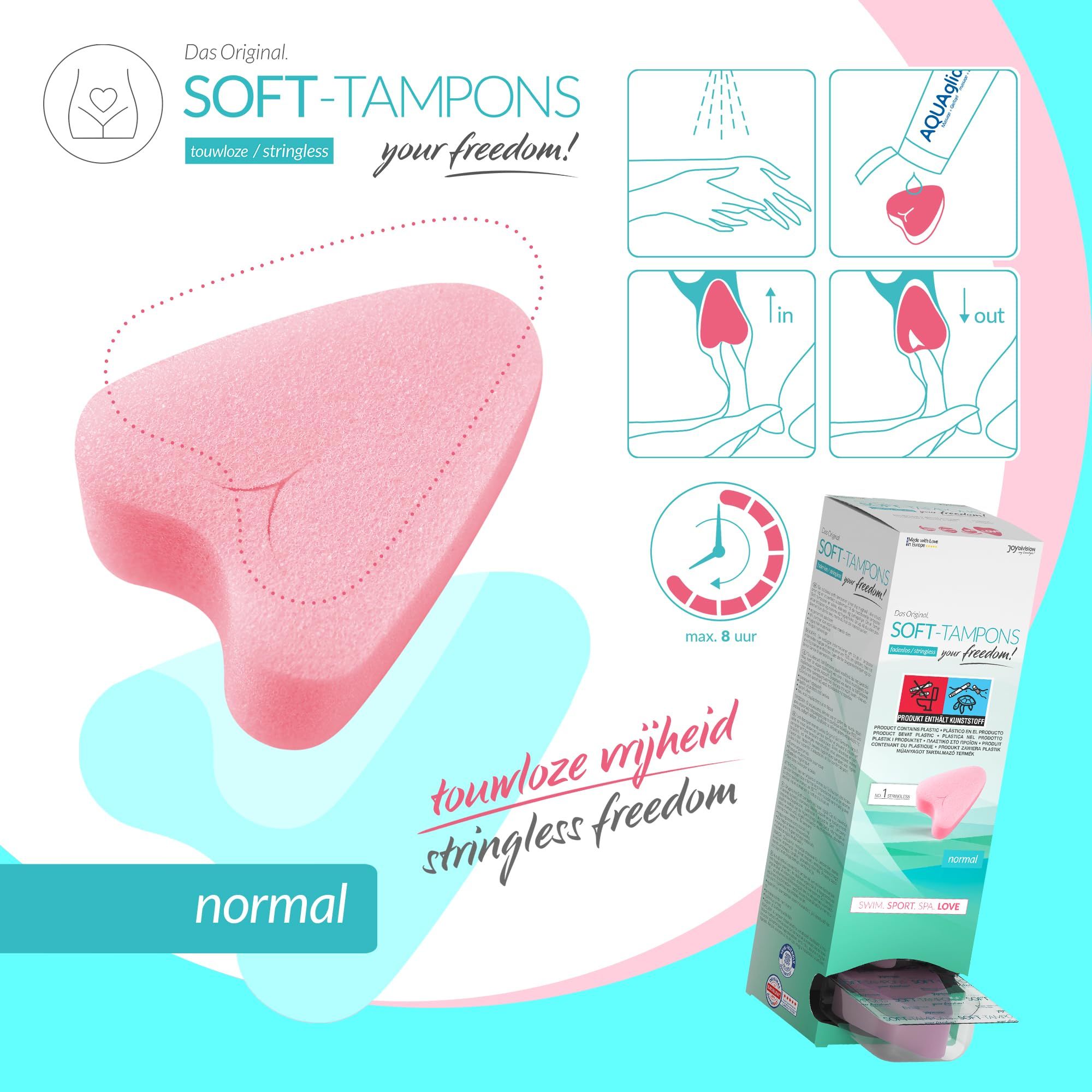 Soft-Tampons Normal, individueel verwijderd.