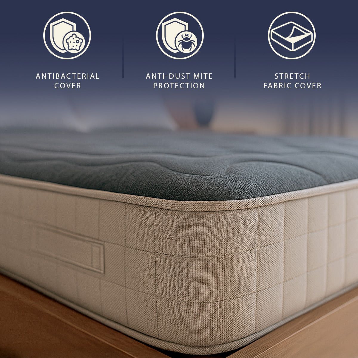 The White Stone Matras 120x200 cm van Memory Foam | Hoogte 25 cm