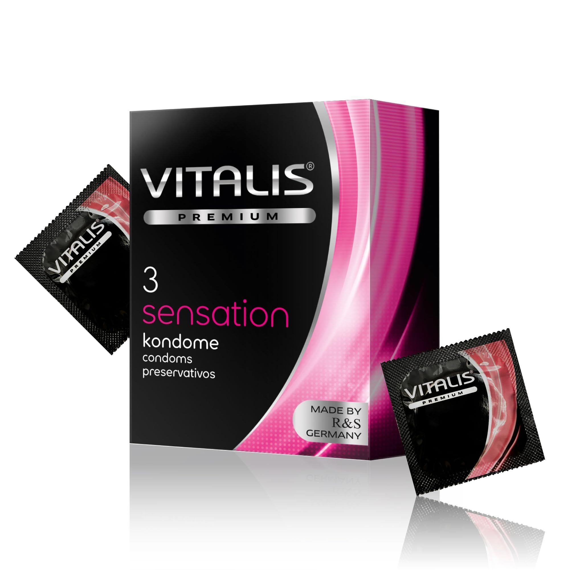 Boîte de 3 préservatifs Vitalis PREMIUM Sensation.
