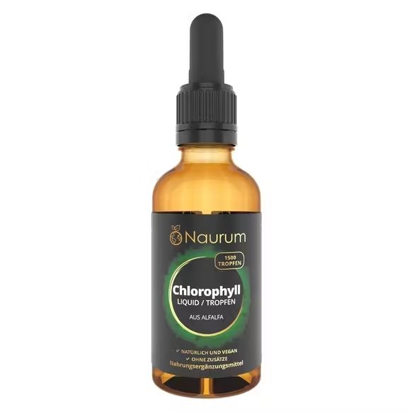 Naurum Chlorophyll Liquid Drops - Natuurlijk vloeibaar chlorofyl uit alfalfa