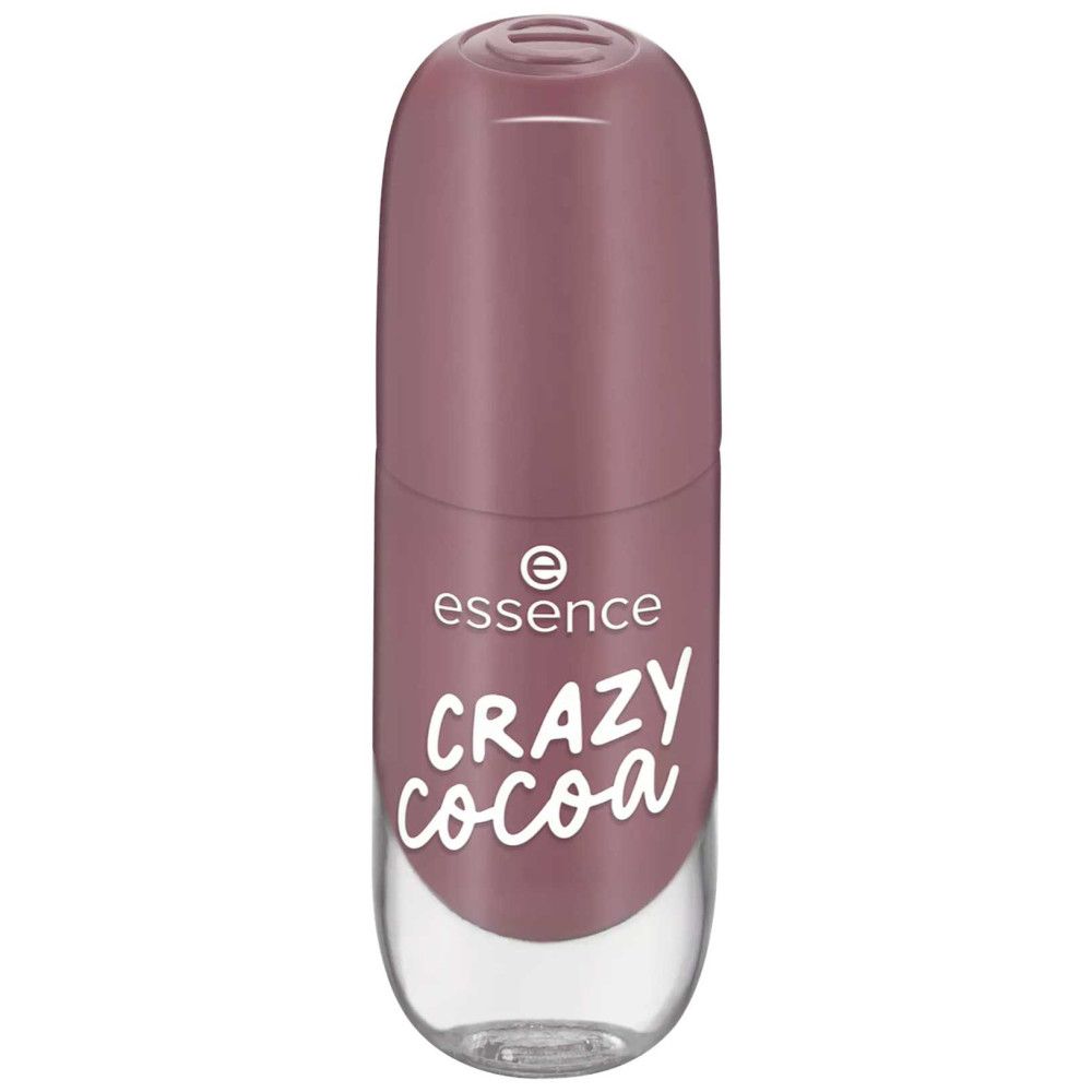 Flacon de vernis à ongles Essence Crazy Cocoa, fermé. Couleur marron clair.