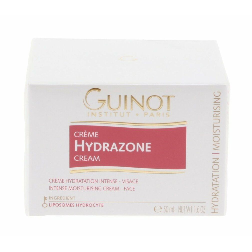Emballage blanc avec bande rouge. "GUINOT" et "Hydrazone" sont visibles.